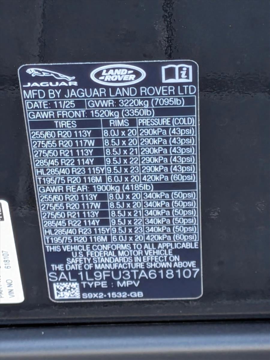 2026 Land Rover Range Rover Sport P400 Dynamic SE