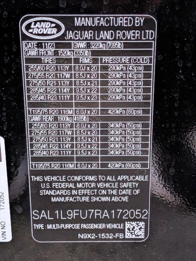 2024 Land Rover Range Rover Sport P400 Dynamic SE