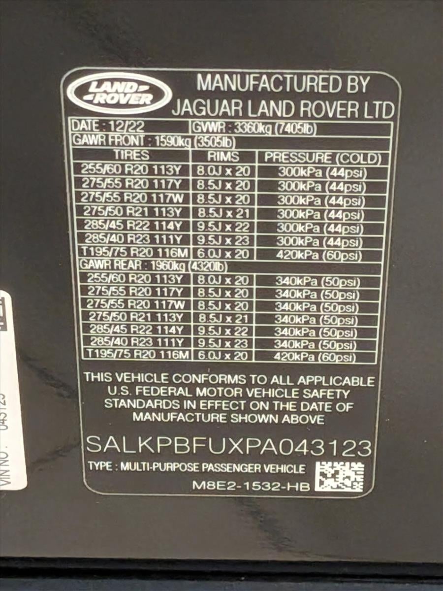 2023 Land Rover Range Rover P400 SE LWB 7 Seat