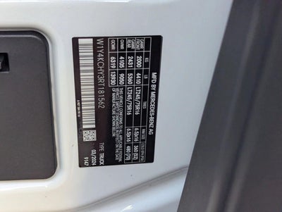 2024 Mercedes-Benz Sprinter Cargo Van 2500 High Roof I4 Diesel 170" RWD