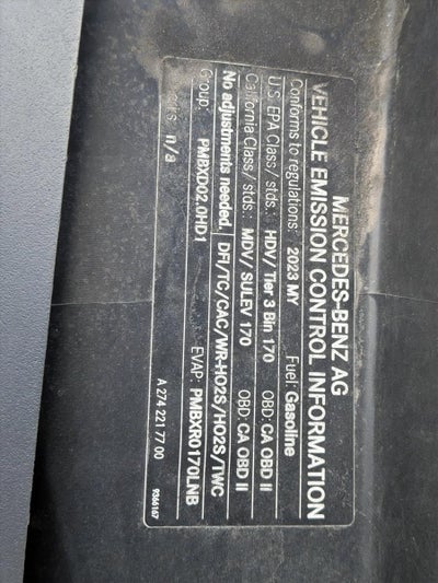 2023 Mercedes-Benz Sprinter Cargo Van 1500 Standard Roof I4 Gas 144" RWD