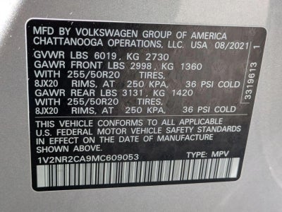 2021 Volkswagen Atlas 2021.5 3.6L V6 SE w/Technology R-Line 4MOTION