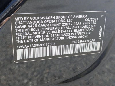 2021 Volkswagen Passat 2.0T S Auto