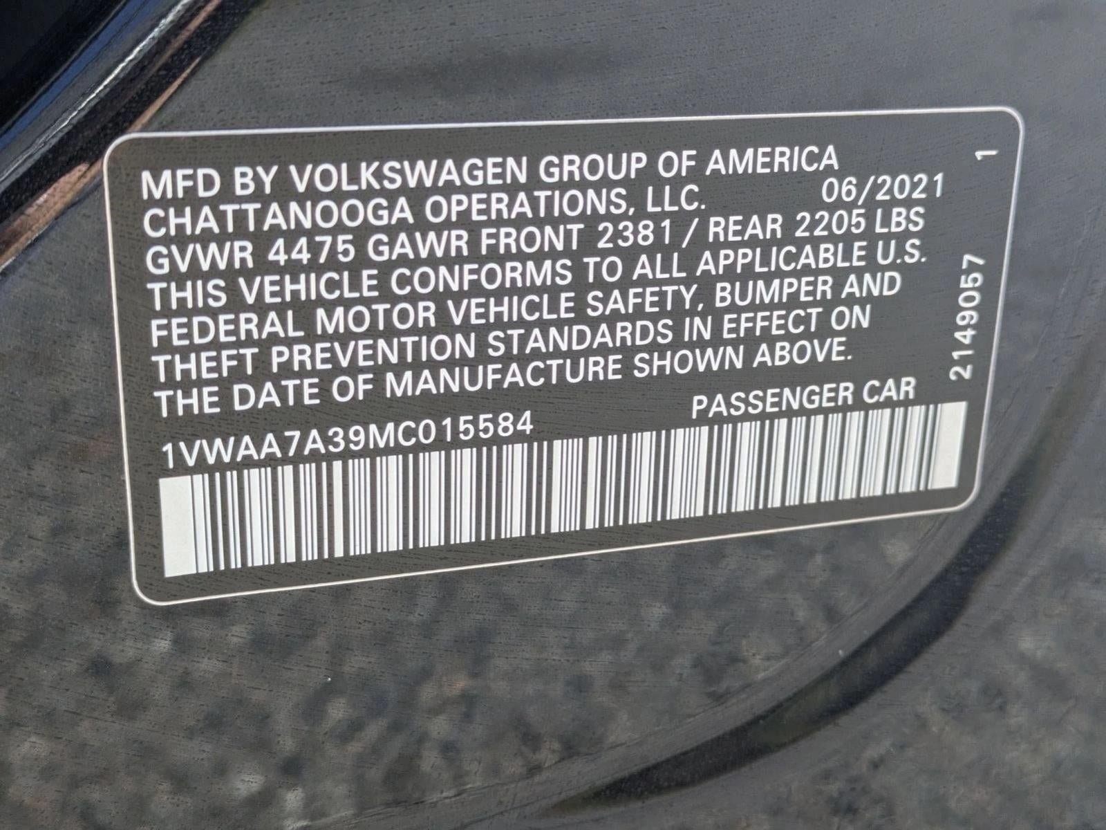 2021 Volkswagen Passat 2.0T S Auto