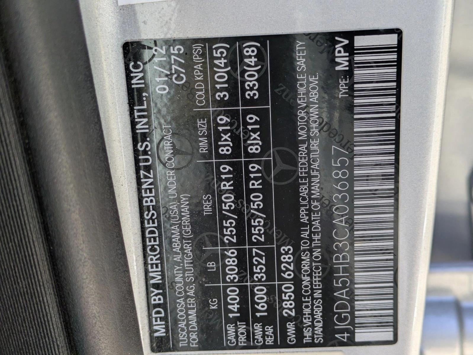 2012 Mercedes-Benz M-Class ML 350 SUV