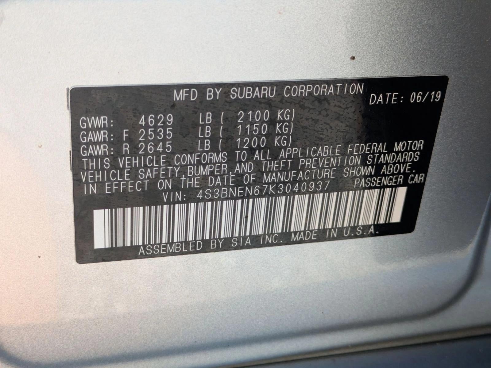 2019 Subaru Legacy 3.6R Limited