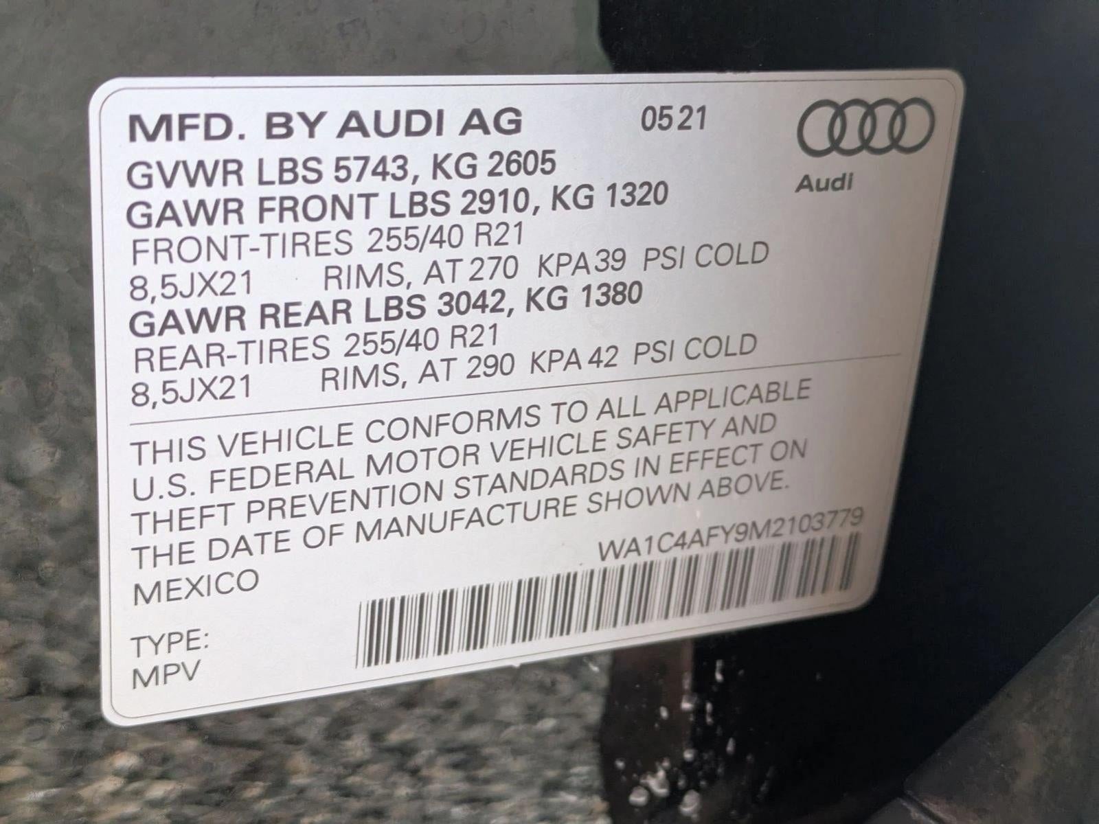 2021 Audi SQ5 Prestige 3.0 TFSI quattro