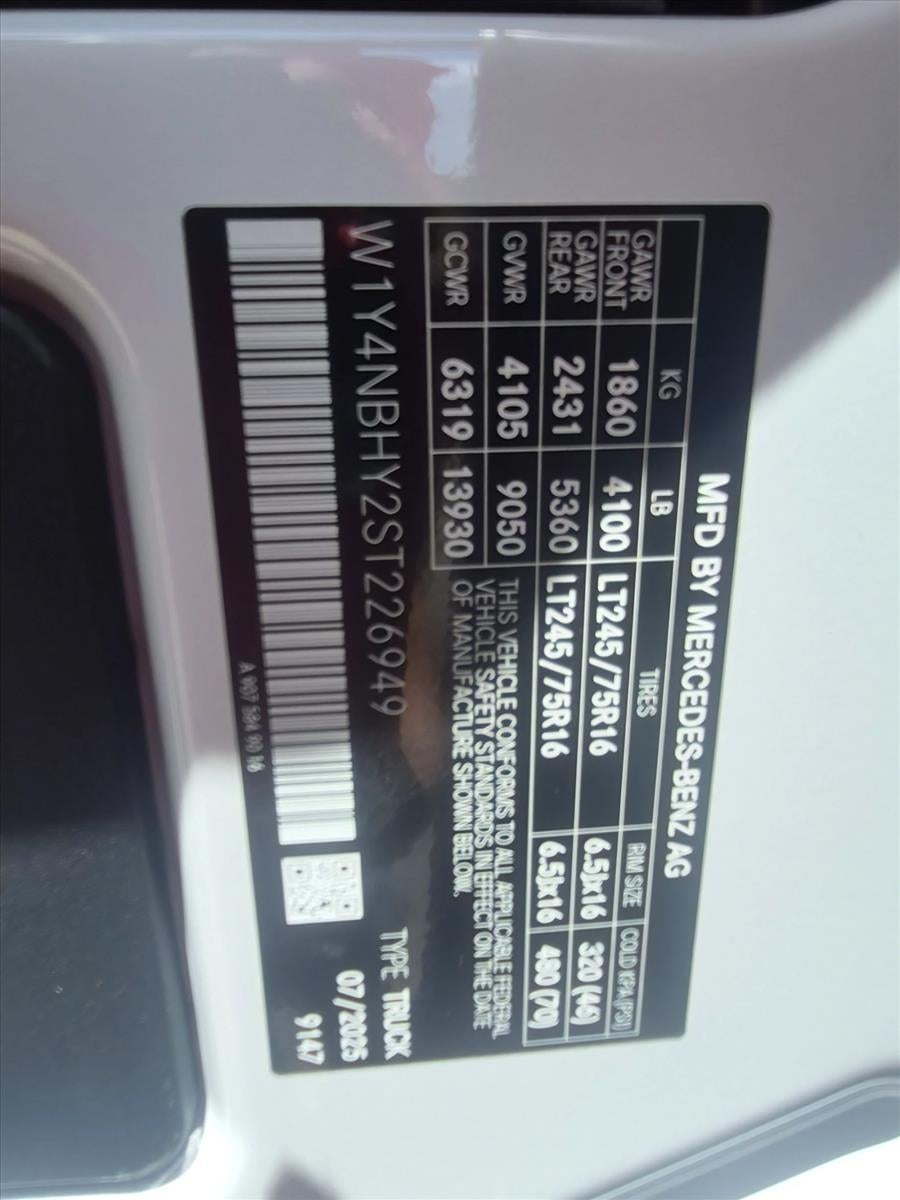 2025 Mercedes-Benz Sprinter Cargo Van 2500 Standard Roof I4 Diesel HO 144" RWD