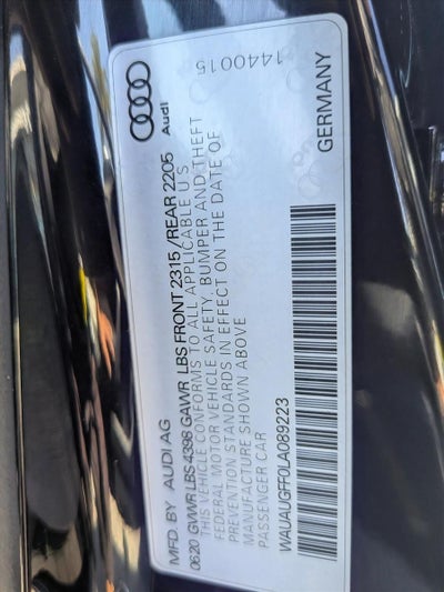 2020 Audi A3 Sedan Premium 40 TFSI