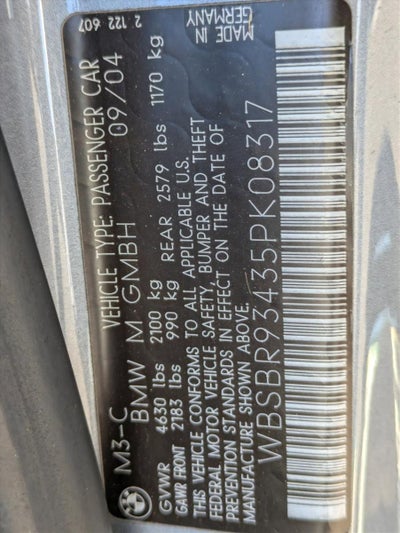 2005 BMW M3 Convertible