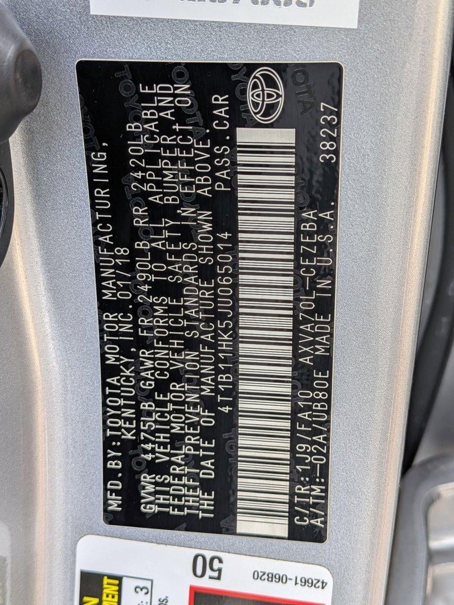 2018 Toyota Camry L Auto (Natl)